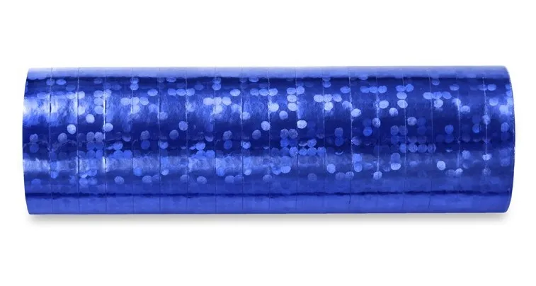 1 rotolo stelle filanti blu metallizzato
