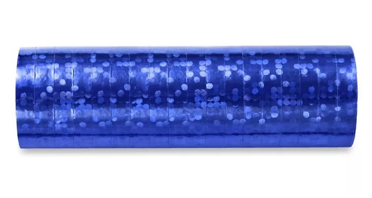 1 rotolo stelle filanti blu metallizzato