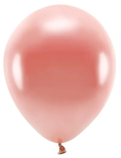 10 palloncini eco metallizzati oro rosa 26cm