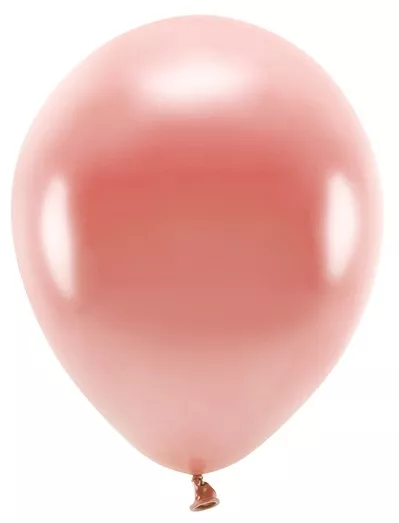 10 palloncini eco metallizzati oro rosa 26cm