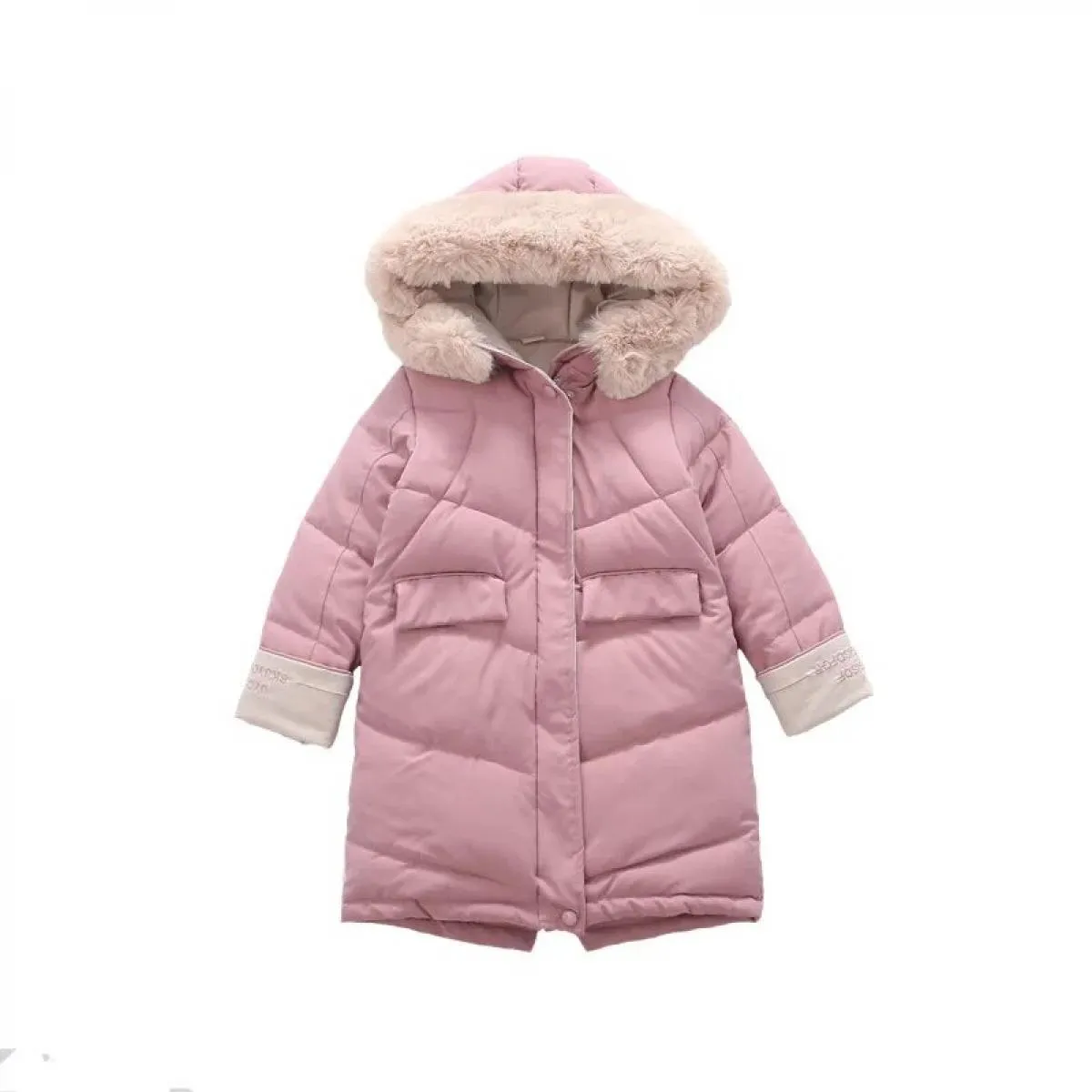 2022 moda bambini piumino invernale in cotone abbigliamento per ragazza abbigliamento per bambini caldo Parka spesso collo di pe