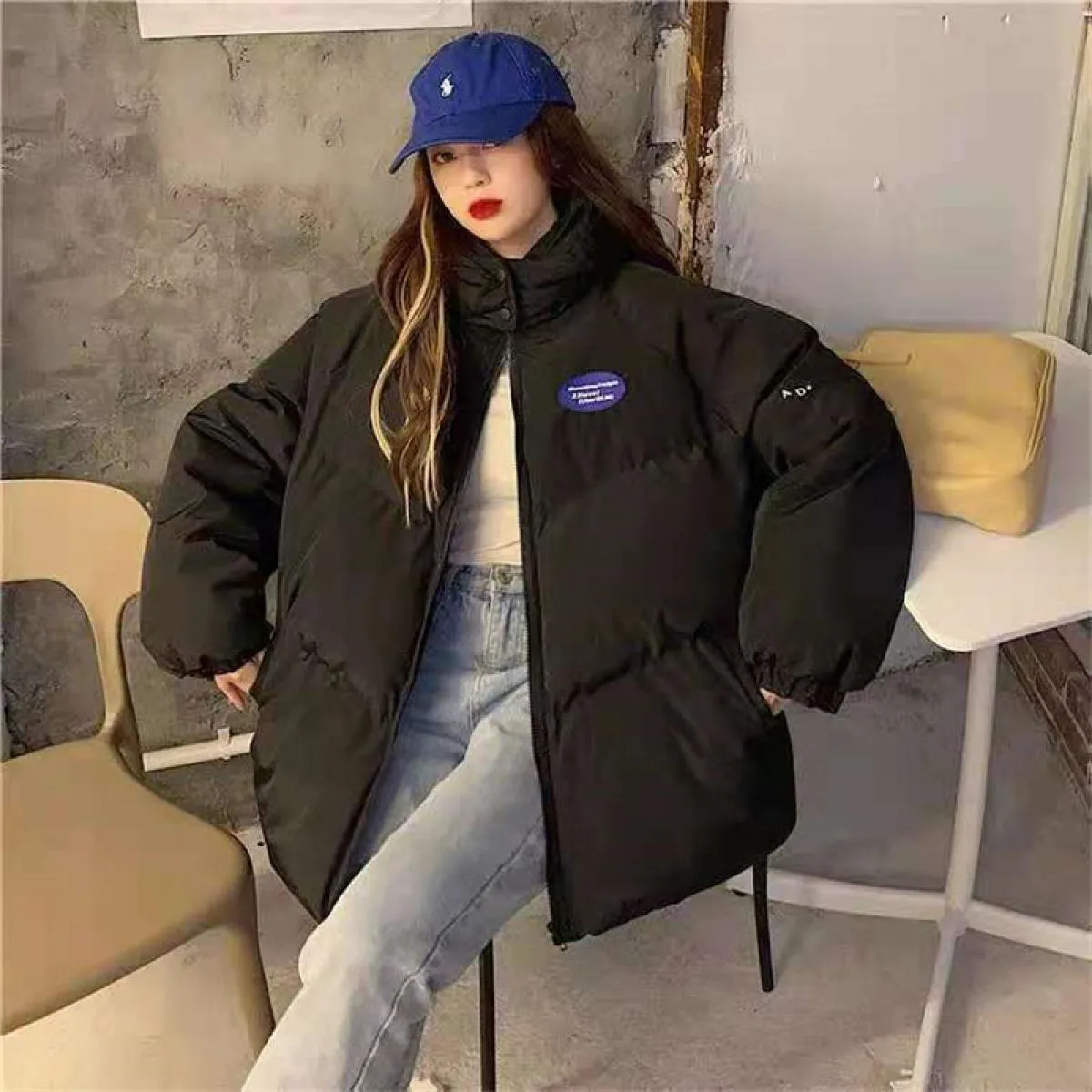 2022 nuovo piumino invernale in cotone da donna cappotto Parka con cappuccio caldo spesso solido femminile moda allentata Casual