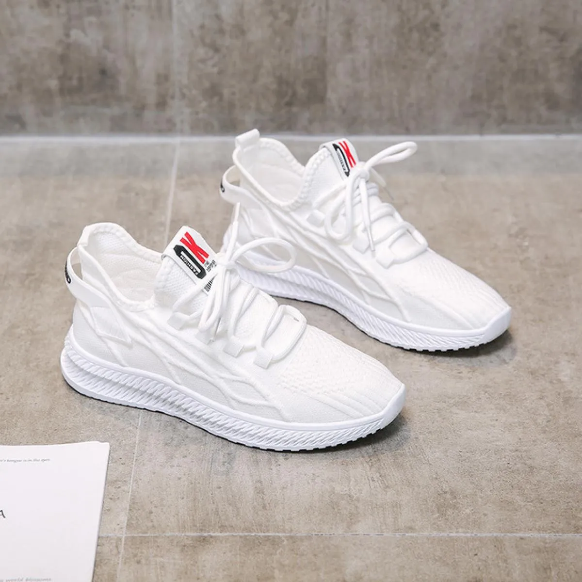 2022 Sneakers alla moda Scarpe da donna Scarpe con plateau in tessuto elasticizzato Scarpe traspiranti Scarpe basse da donna Moc