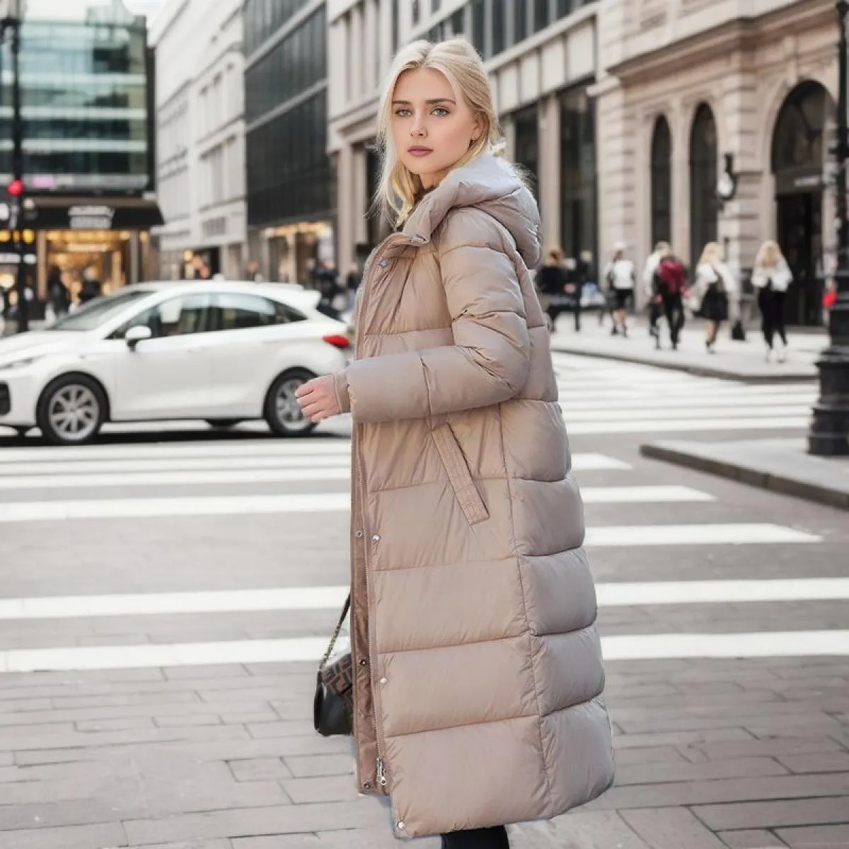 2023 Cappotto lungo invernale da donna Piumino femminile imbottito in cotone con cappuccio Cappotto Parka Mujer Spessore Lady Wa