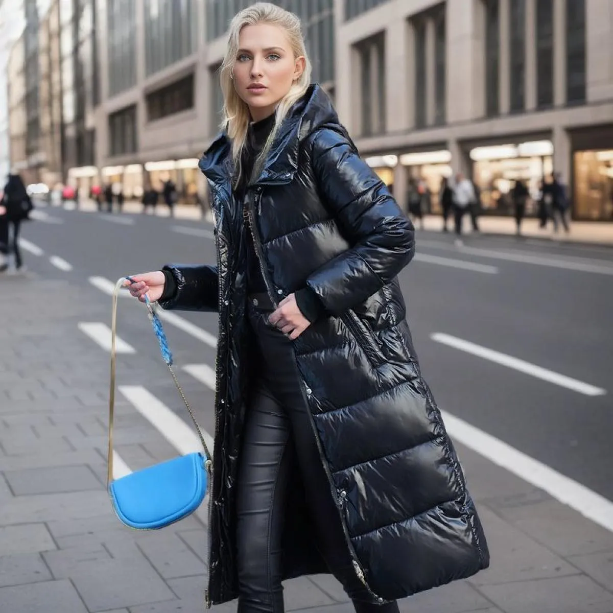 2023 Cappotto lungo invernale da donna Piumino femminile imbottito in cotone con cappuccio Cappotto Parka Mujer Spessore Lady Wa