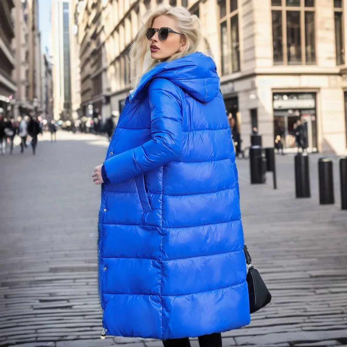 2023 Cappotto lungo invernale da donna Piumino femminile imbottito in cotone con cappuccio Cappotto Parka Mujer Spessore Lady Wa