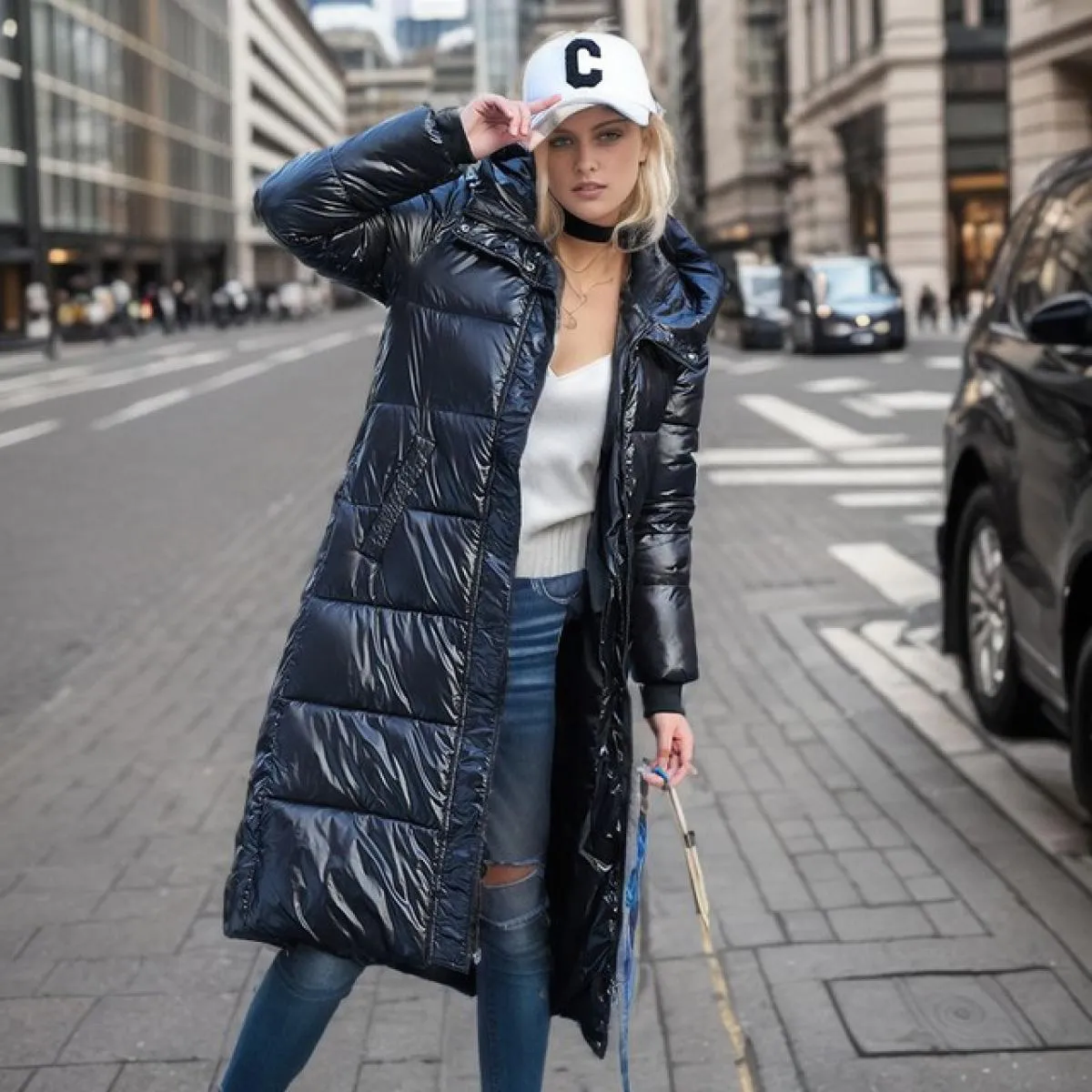 2023 Cappotto lungo invernale da donna Piumino femminile imbottito in cotone con cappuccio Cappotto Parka Mujer Spessore Lady Wa
