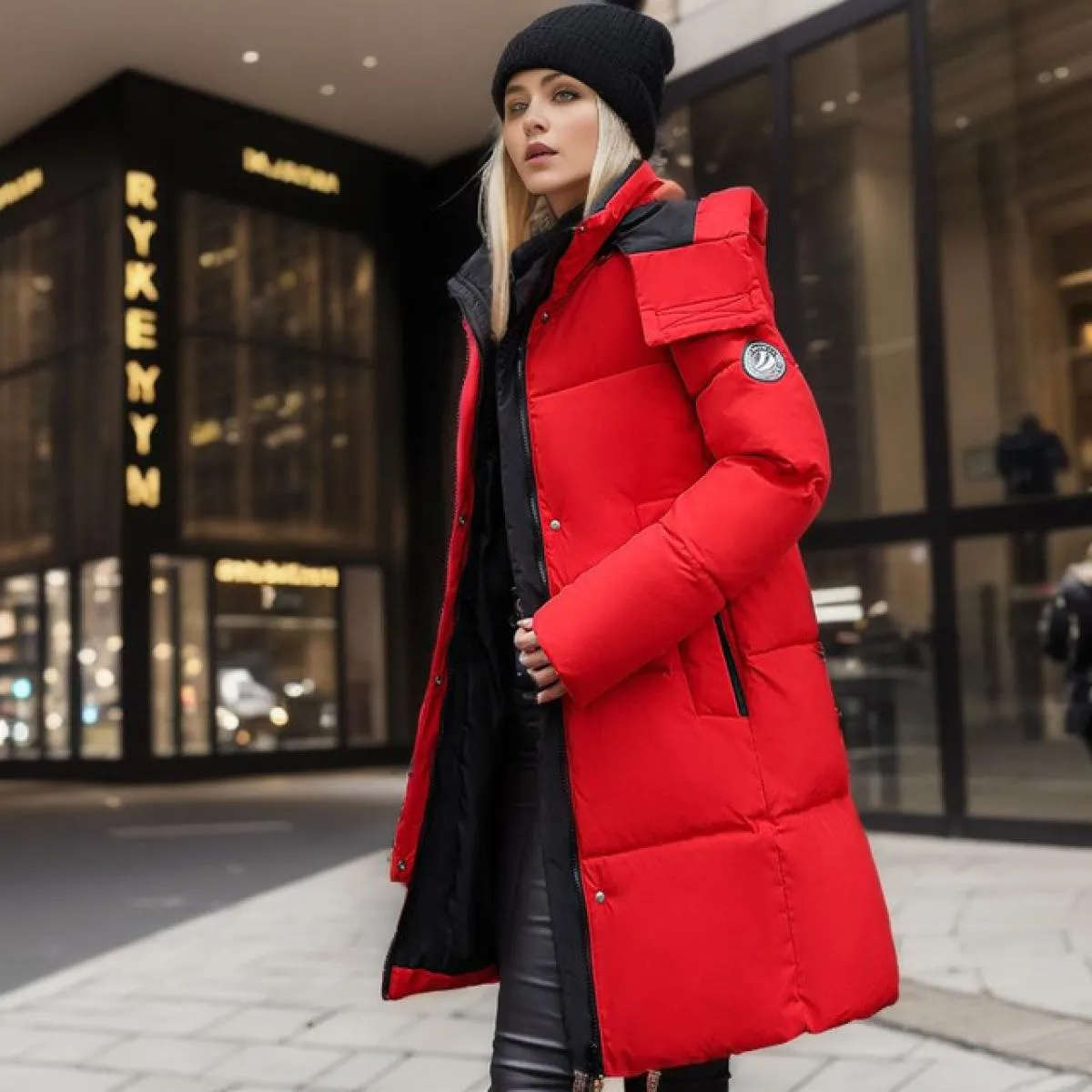 2023 giacca invernale lunga in piumino di cotone moda donna solido caldo Parka con cappuccio cerniera allentata casual cappotto