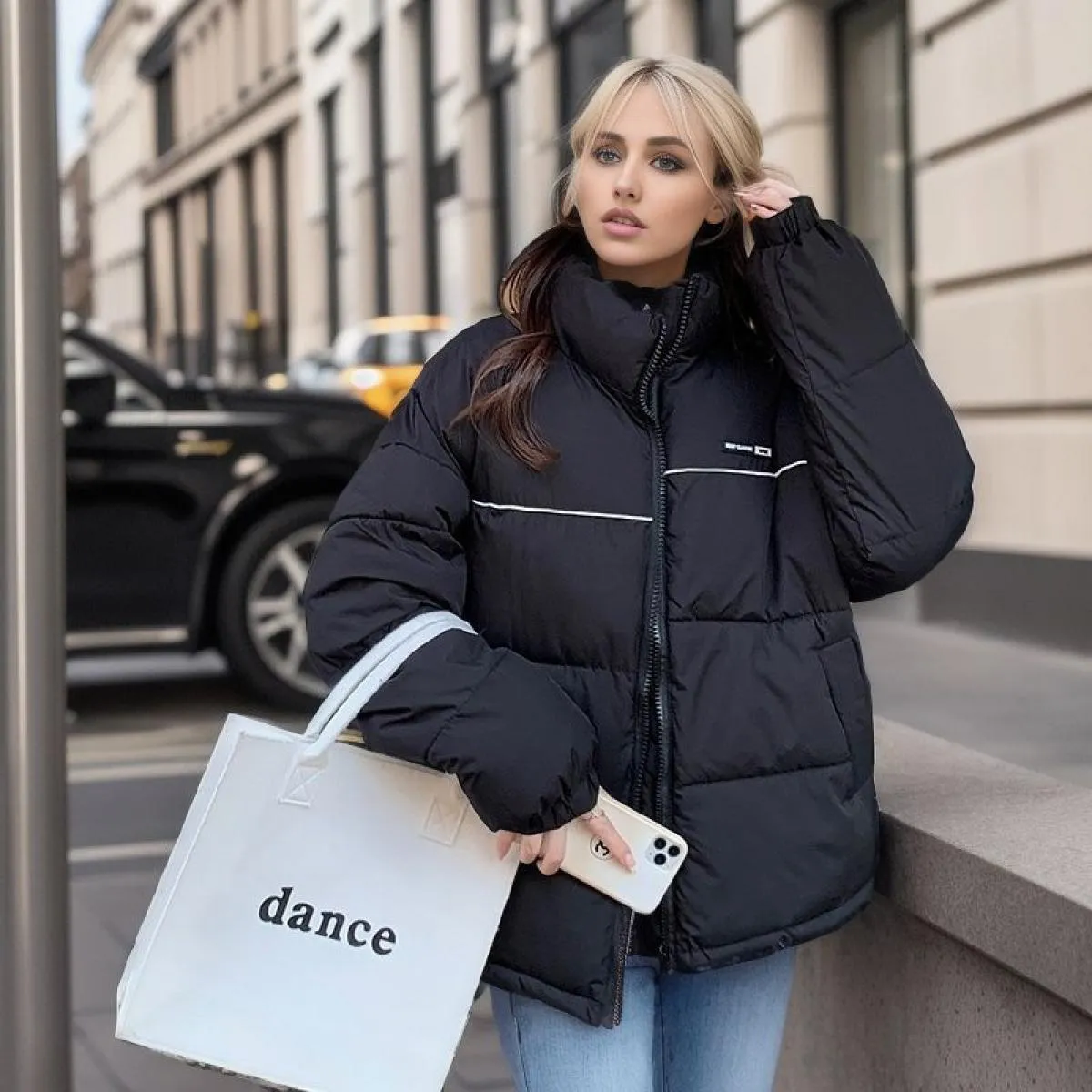 2023 Inverno Giù Parka imbottito in cotone Piumino femminile Patchwork allentato Cappotto caldo spesso da donna Capispalla antiv