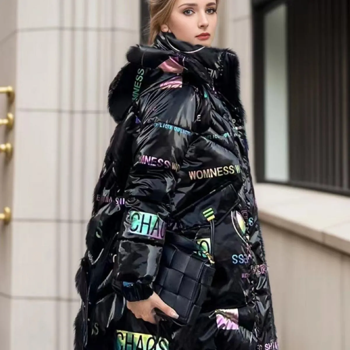 2023 inverno nuovo piumino in cotone cappotto da donna viso luminoso lavaggio sciolto giacca imbottita femminile di grandi dimen
