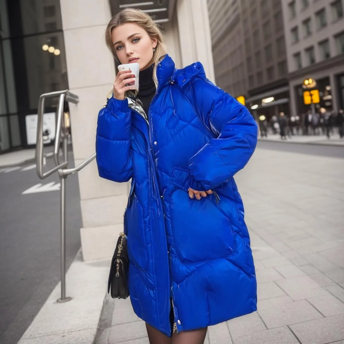 2023 inverno nuovo piumino in cotone cappotto da donna viso luminoso lavaggio sciolto giacca imbottita femminile di grandi dimen