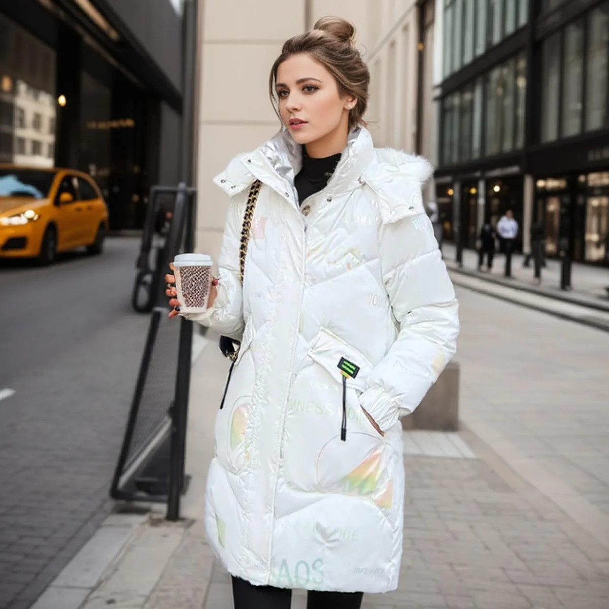 2023 inverno nuovo piumino in cotone cappotto da donna viso luminoso lavaggio sciolto giacca imbottita femminile di grandi dimen