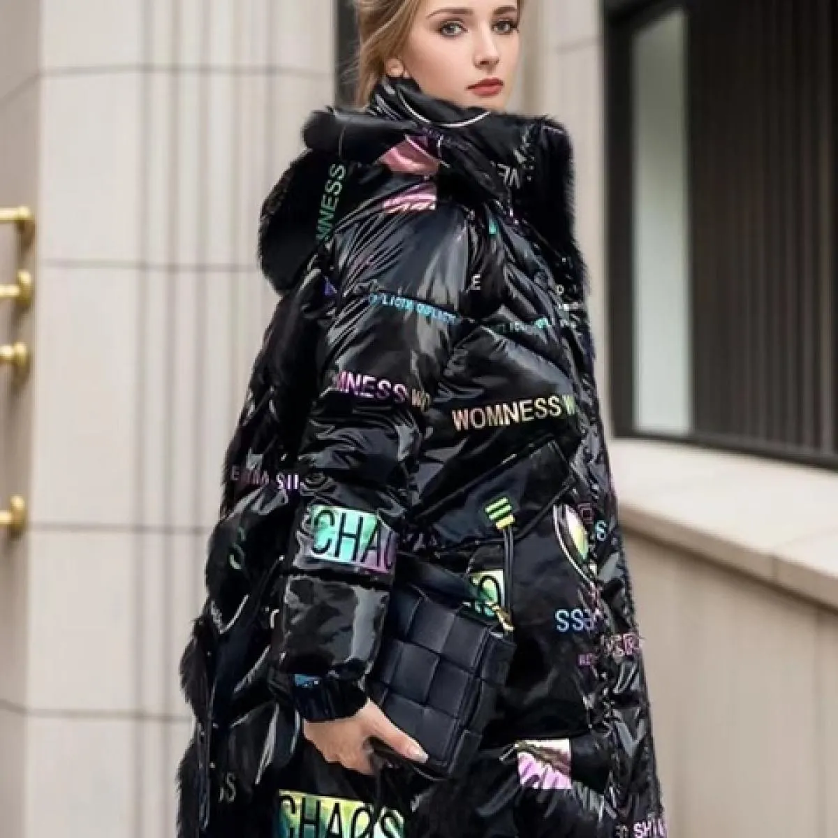 2023 inverno nuovo piumino in cotone cappotto da donna viso luminoso lavaggio sciolto giacca imbottita femminile di grandi dimen