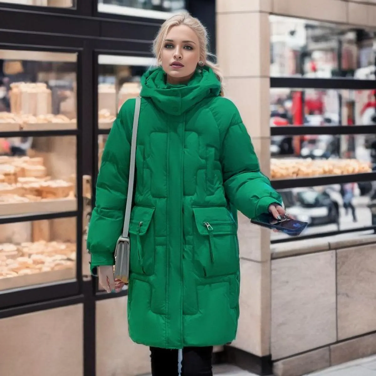 2023 inverno piumino giacca di cotone addensare soprabito Parka allentato caldo cappotto imbottito da donna di media lunghezza n