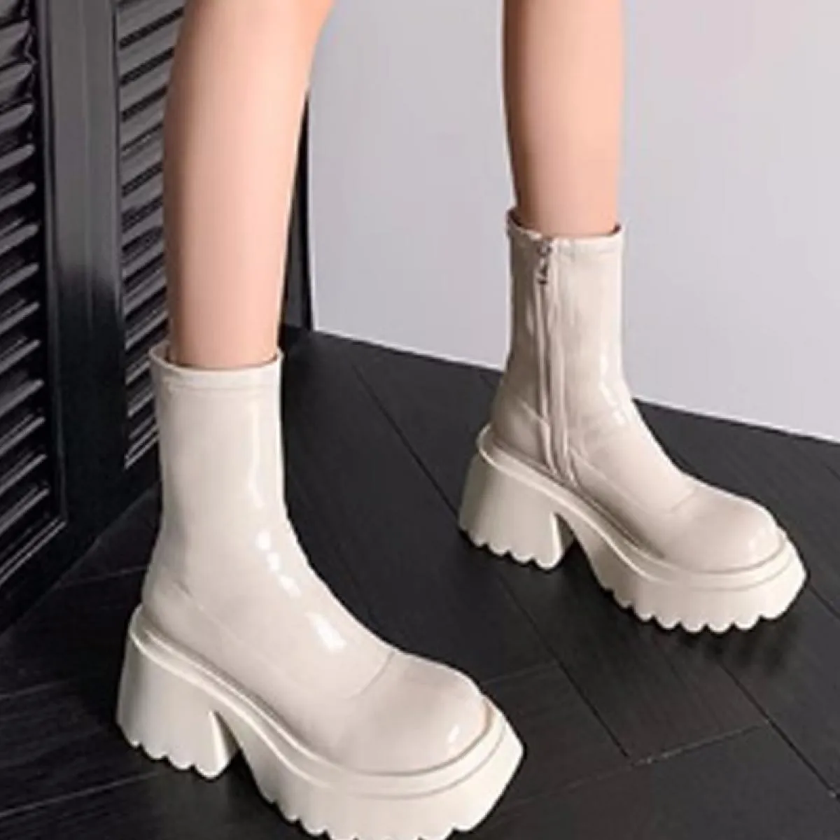 2023 inverno sopra la piattaforma del ginocchio scarpe da donna stivali Chelsea con tacco medio nuova tendenza moda stivali da m