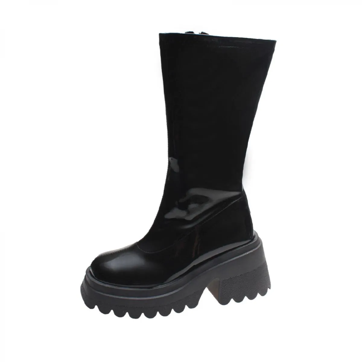 2023 inverno sopra la piattaforma del ginocchio scarpe da donna stivali Chelsea con tacco medio nuova tendenza moda stivali da m