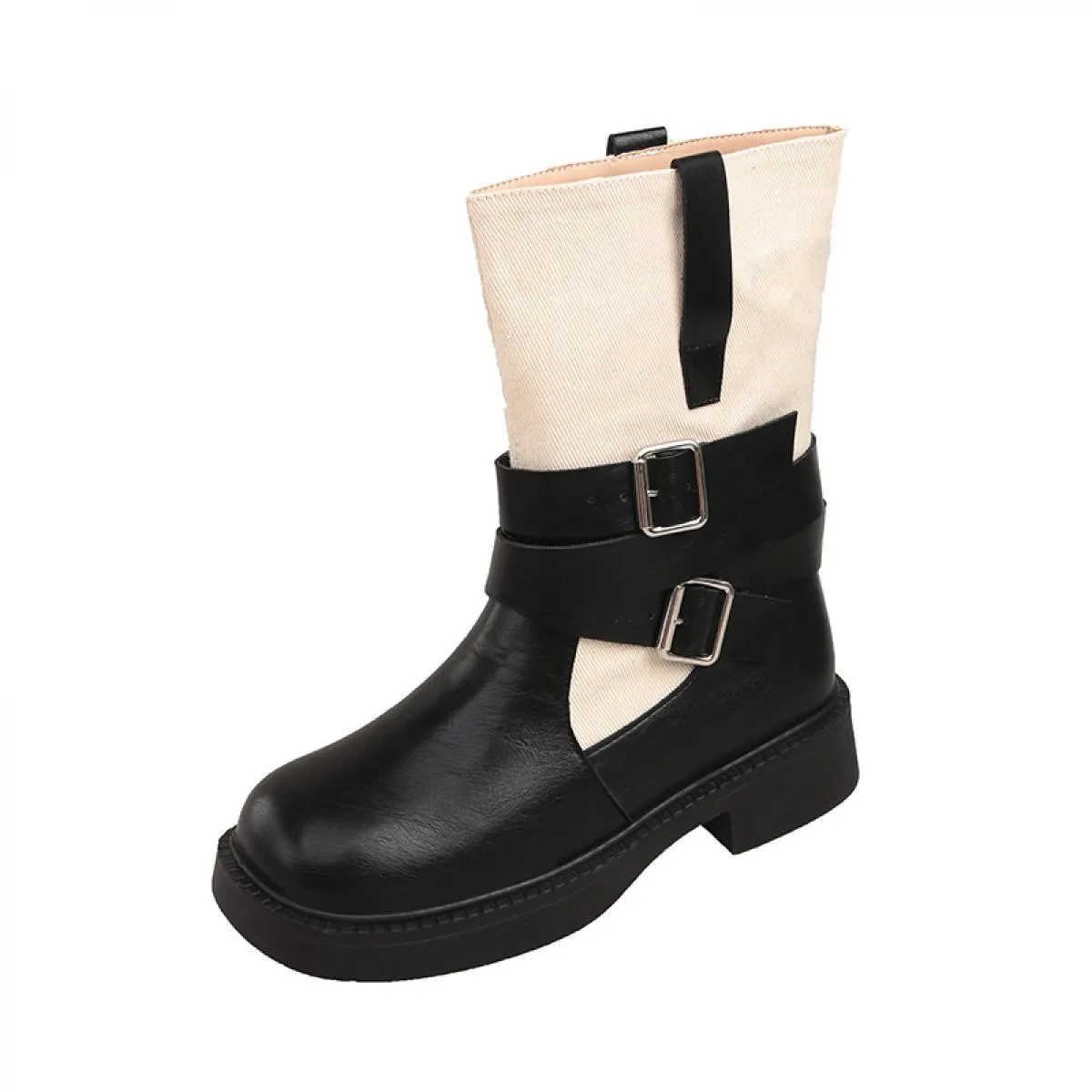 2023 nuova tendenza stivali Chelsea a metà polpaccio scarpe con plateau da donna stivali invernali moda punk pompe Casual Goth d