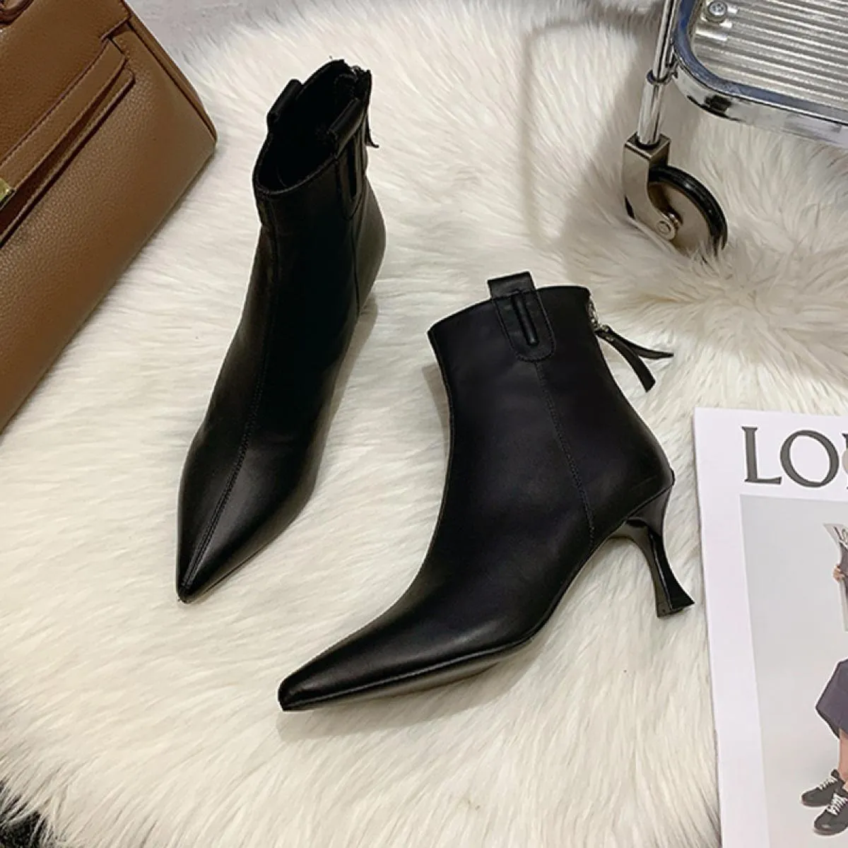 2023 nuove donne invernali stivali Chelsea scarpe con tacco stivali da moto alla caviglia moda gladiatore stivali da neve con ce
