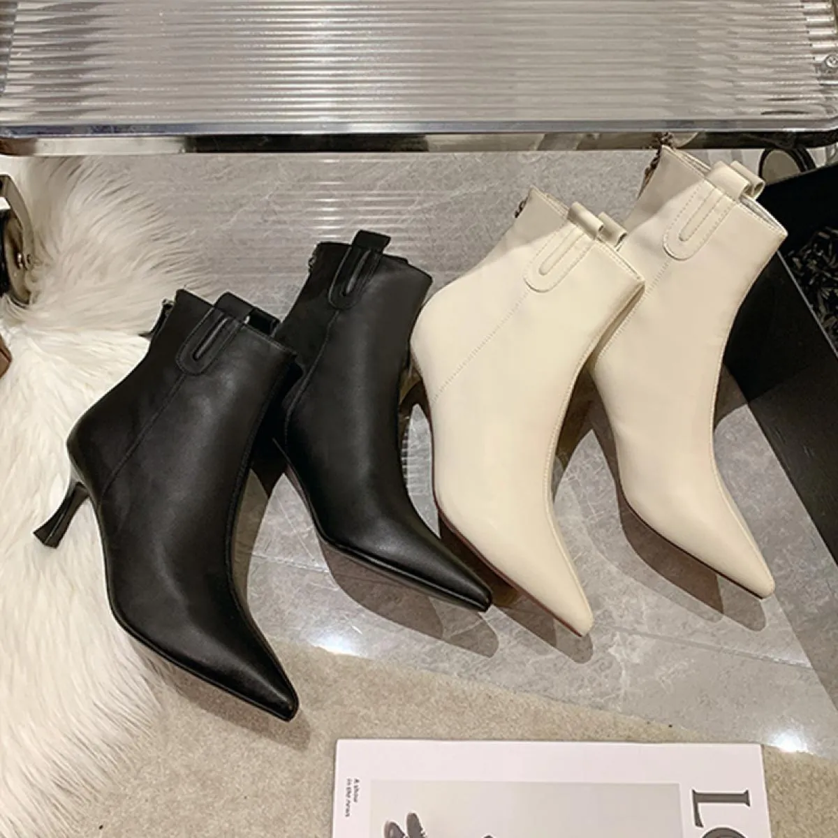 2023 nuove donne invernali stivali Chelsea scarpe con tacco stivali da moto alla caviglia moda gladiatore stivali da neve con ce