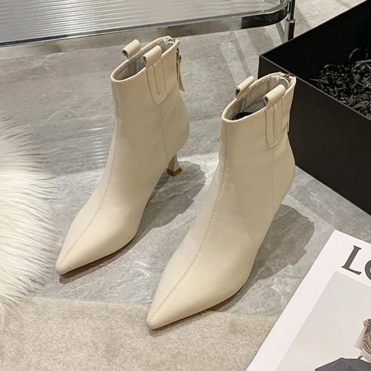 2023 nuove donne invernali stivali Chelsea scarpe con tacco stivali da moto alla caviglia moda gladiatore stivali da neve con ce