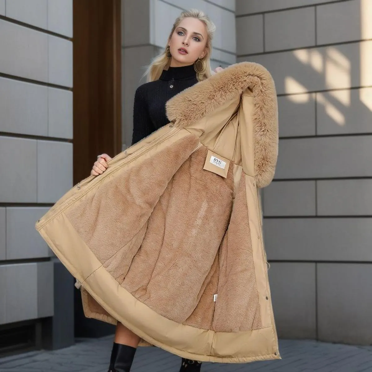 2023 nuovo inverno addensare piumino caldo giacca in cotone cappotto donna Casual Parka vestiti autunnali fodera in pelliccia mo