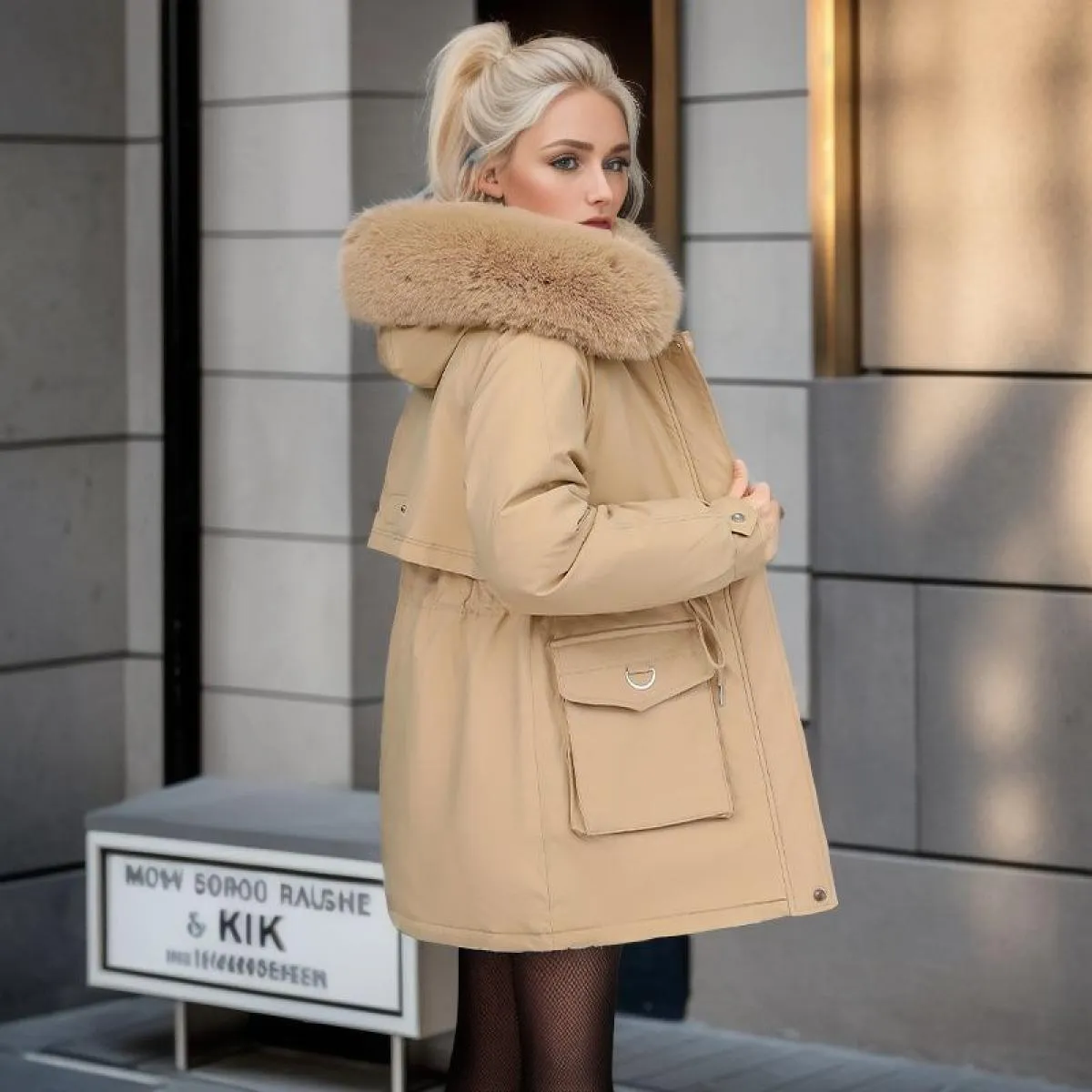 2023 nuovo inverno addensare piumino caldo giacca in cotone cappotto donna Casual Parka vestiti autunnali fodera in pelliccia mo