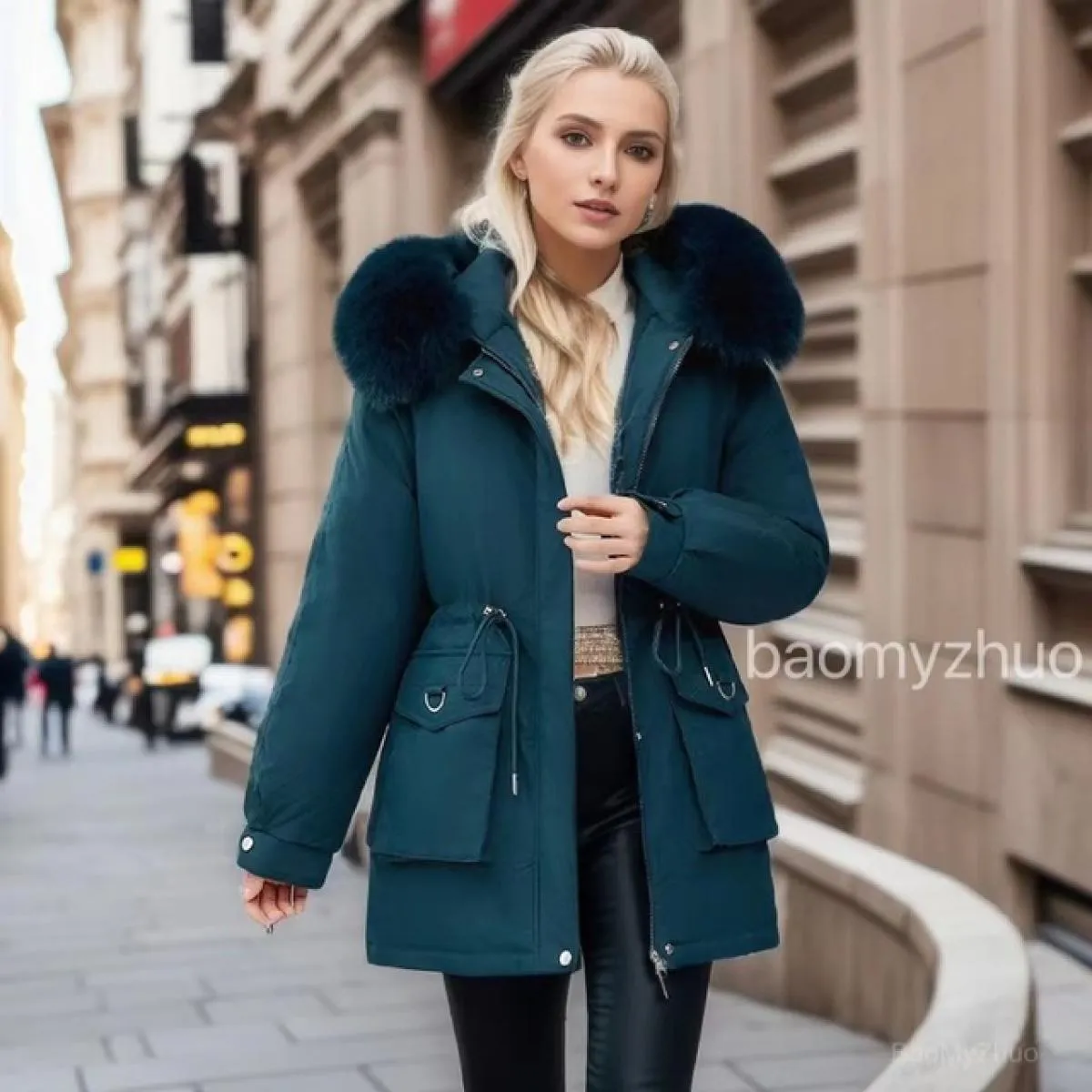 2023 nuovo inverno addensare piumino caldo giacca in cotone cappotto donna Casual Parka vestiti autunnali fodera in pelliccia mo