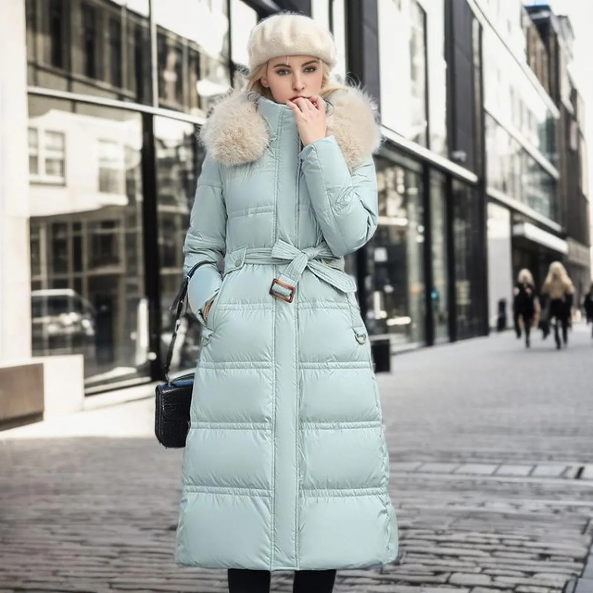 2023 piumino invernale in cotone lungo cappotto da donna giacca in pelliccia ispessimento moda Parka femminile solido caldo cern