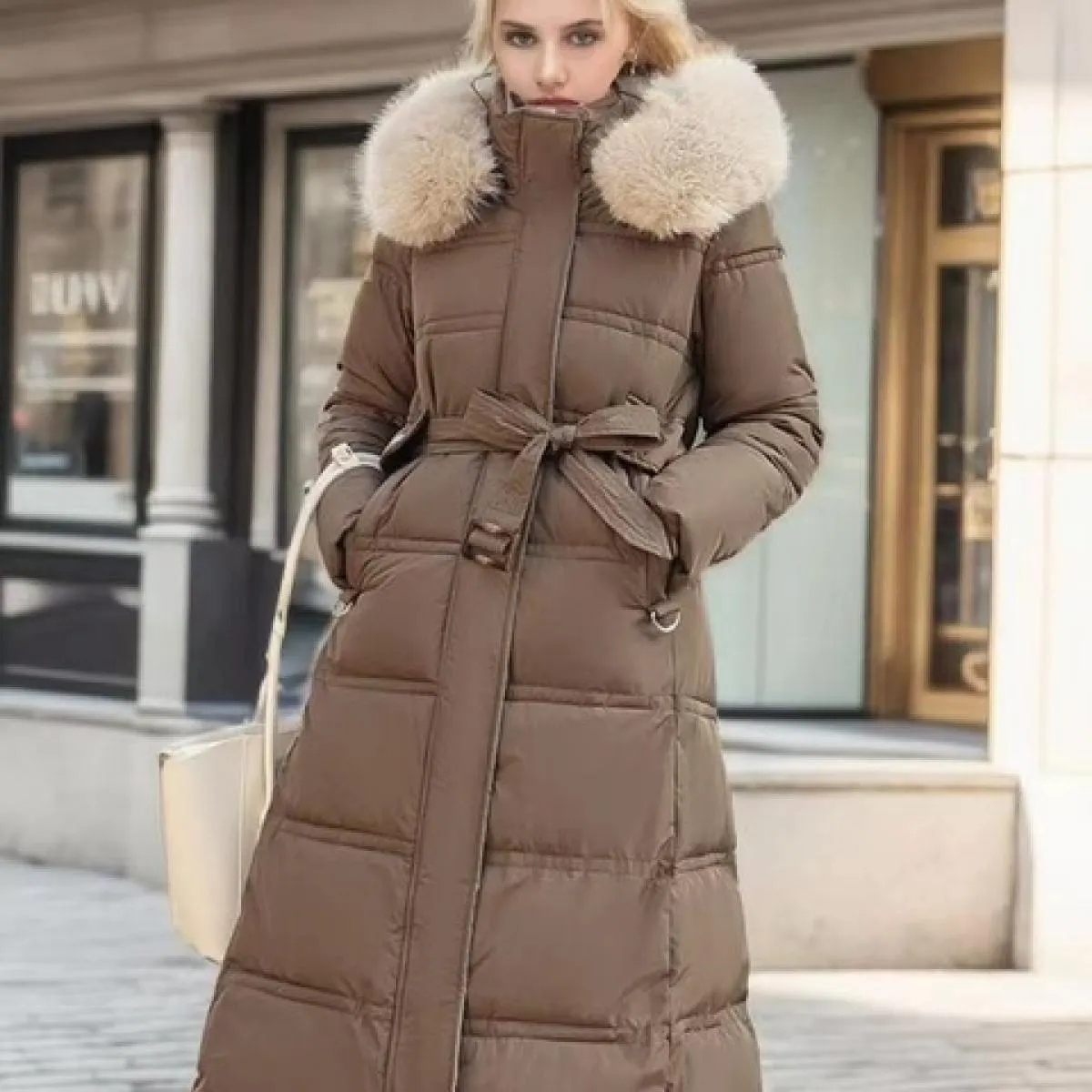 2023 piumino invernale in cotone lungo cappotto da donna giacca in pelliccia ispessimento moda Parka femminile solido caldo cern