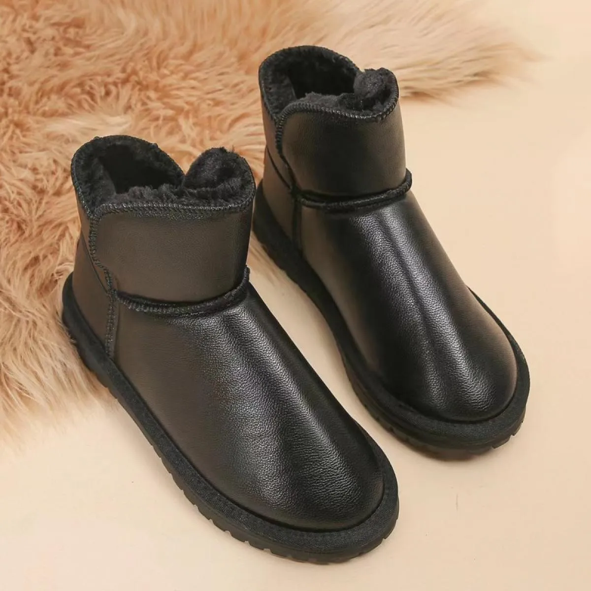 2023 Stivali invernali da donna alla caviglia Stivali Chelsea Nuovi scarpe con plateau calde e peluche Stivali da neve casual al