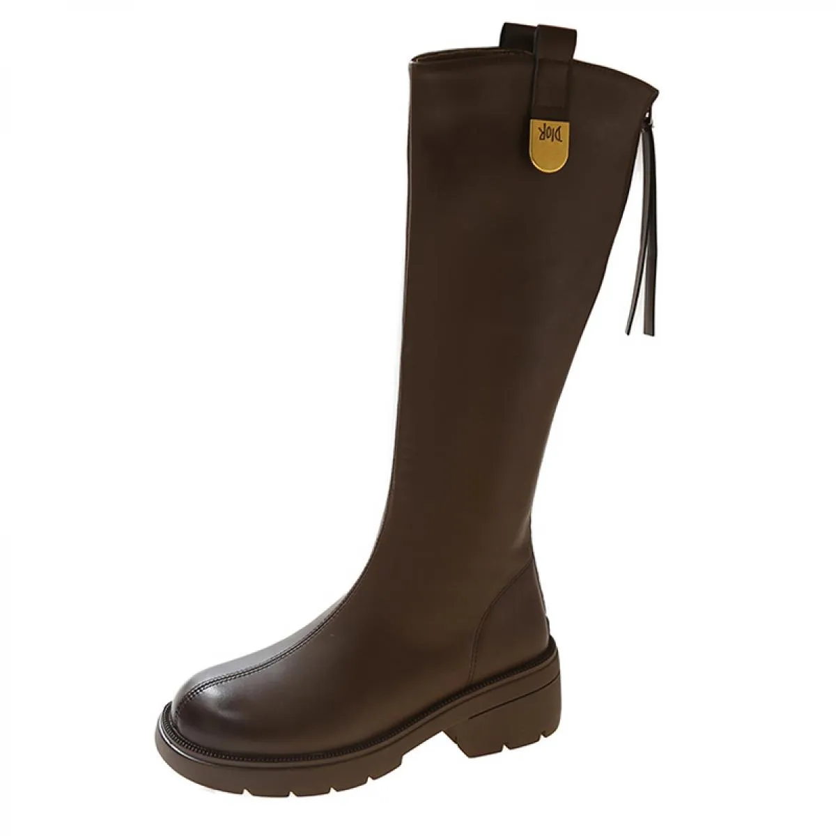 2023 stivali invernali da donna alti al ginocchio con tacco medio stivali Chelsea con plateau scarpe moda nuovi stivali da moto