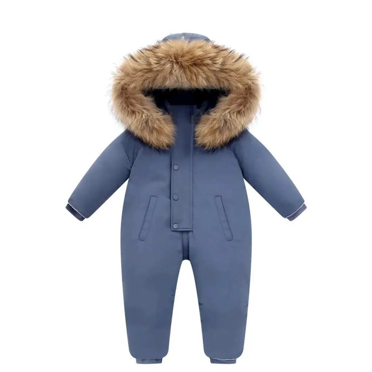 30 Inverno Caldo Snowsuit Ragazzo 90% Piumino D'anatra Cappotto Infantile Vestiti Della Ragazza Del Bambino Tuta Del Capretto 2