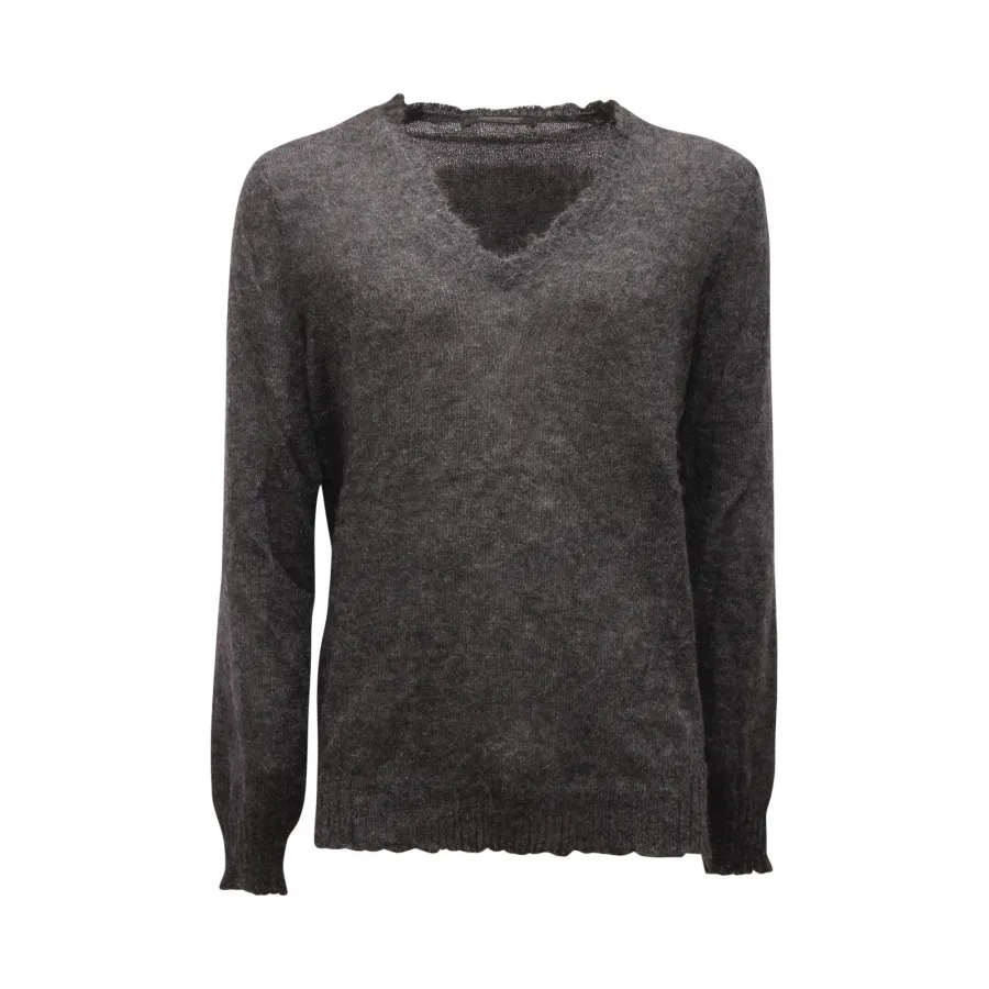 4484AT maglione uomo MESSAGERIE man v-neck mohair sweater