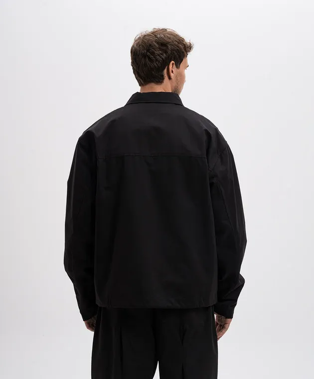 A Cold Wall Giacca a vento nera con ricamo logo ACWMSH145