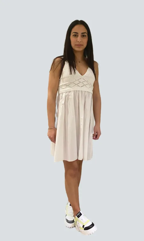 Abito Maglia Popeline Bianco LiuJo