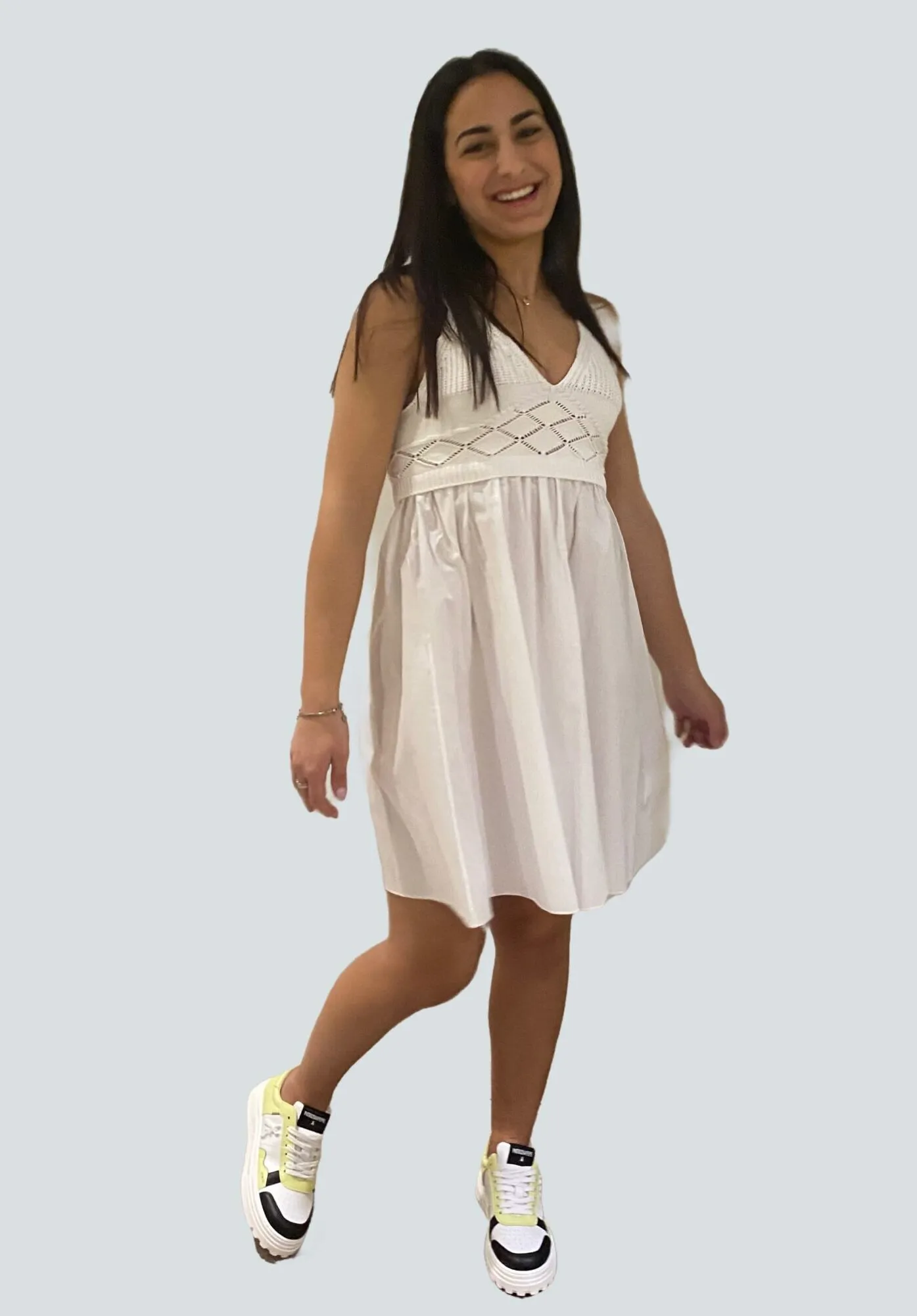Abito Maglia Popeline Bianco LiuJo