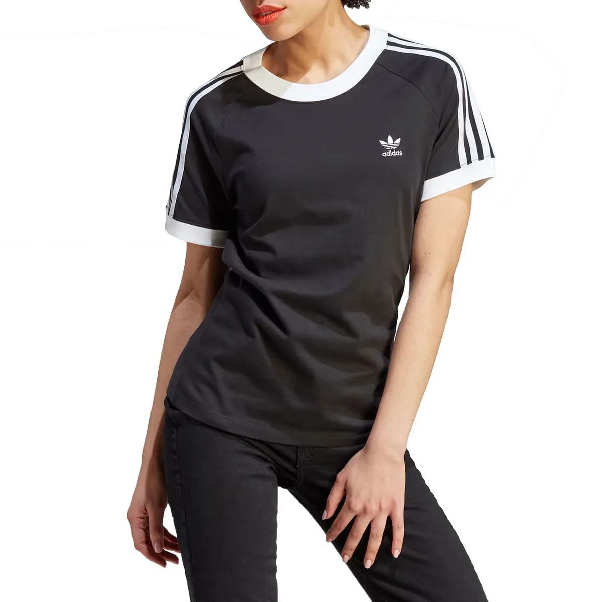      ADIDAS ORIGINALS T-SHIRT 3 STRIPES DONNA  