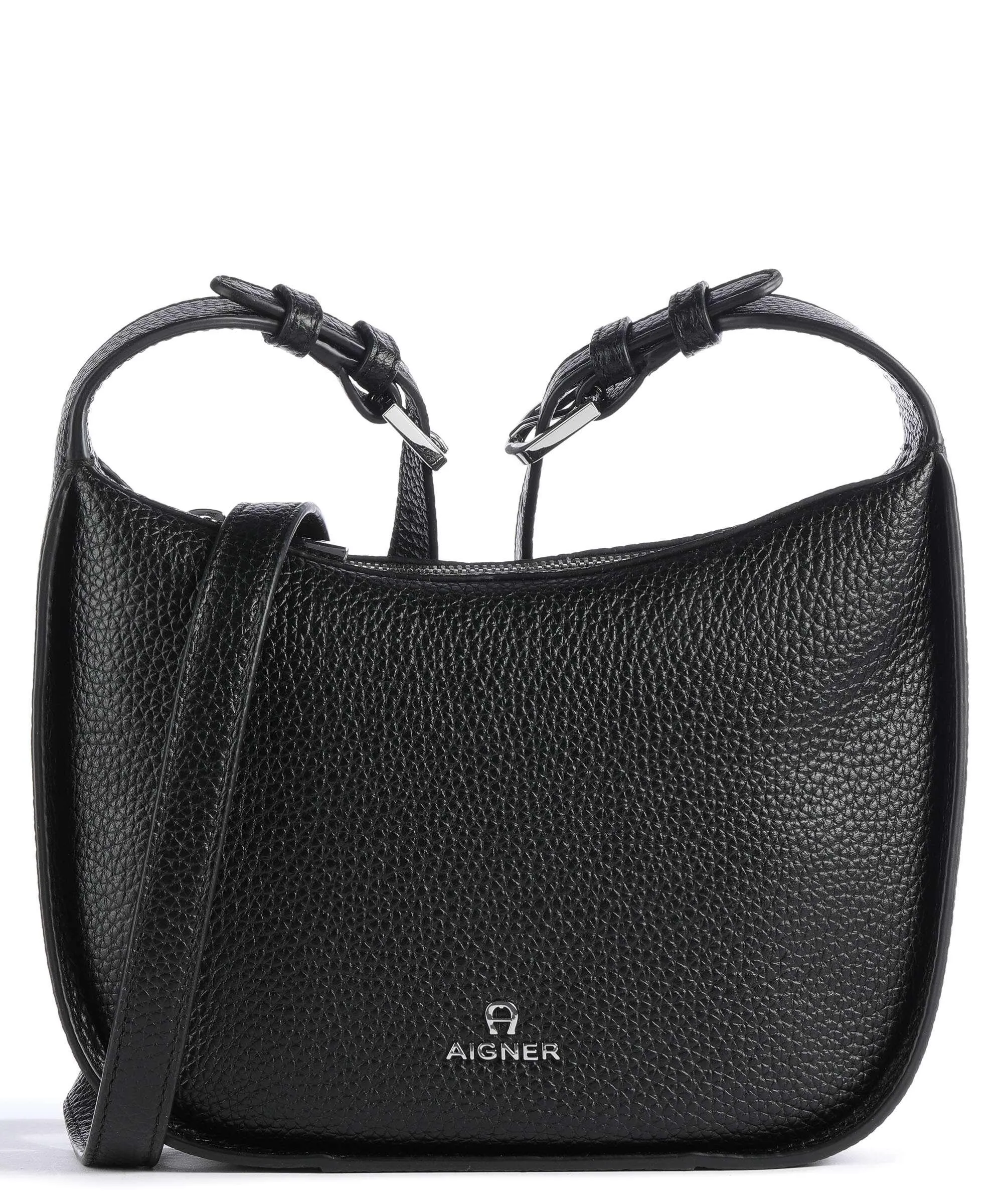  Aigner Ivy S Borsa a tracolla pelle di vacchetta grana nero  
