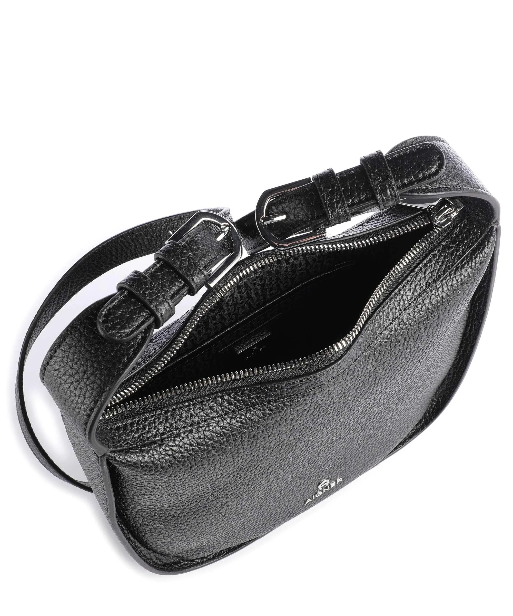  Aigner Ivy S Borsa a tracolla pelle di vacchetta grana nero  