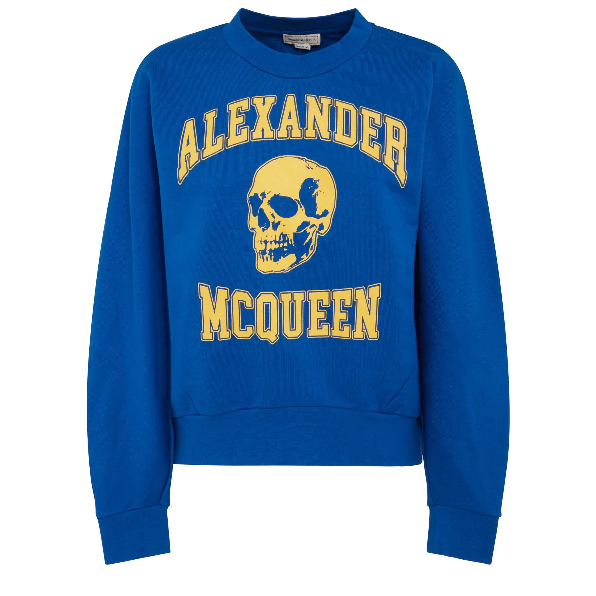 ALEXANDER MCQUEEN  Felpa in cotone blu