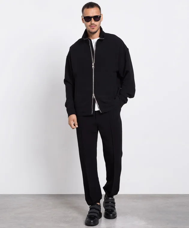 Alexander McQueen Giacca a vento nera 750120QVP28