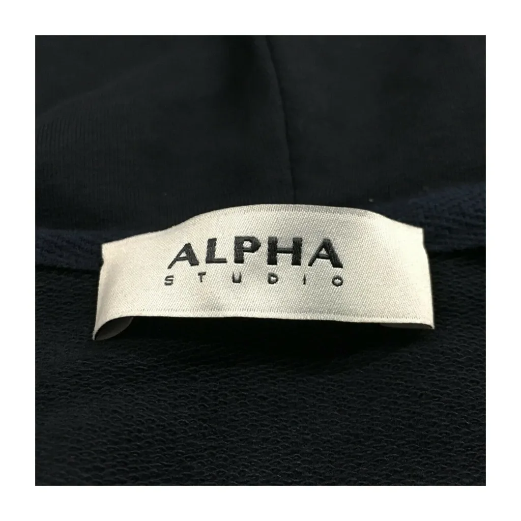 ALPHA STUDIO felpa donna garzata cotone con cappuccio art AD-1712N MADE IN ITALY