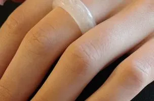 Anello in resina, ART542, beige