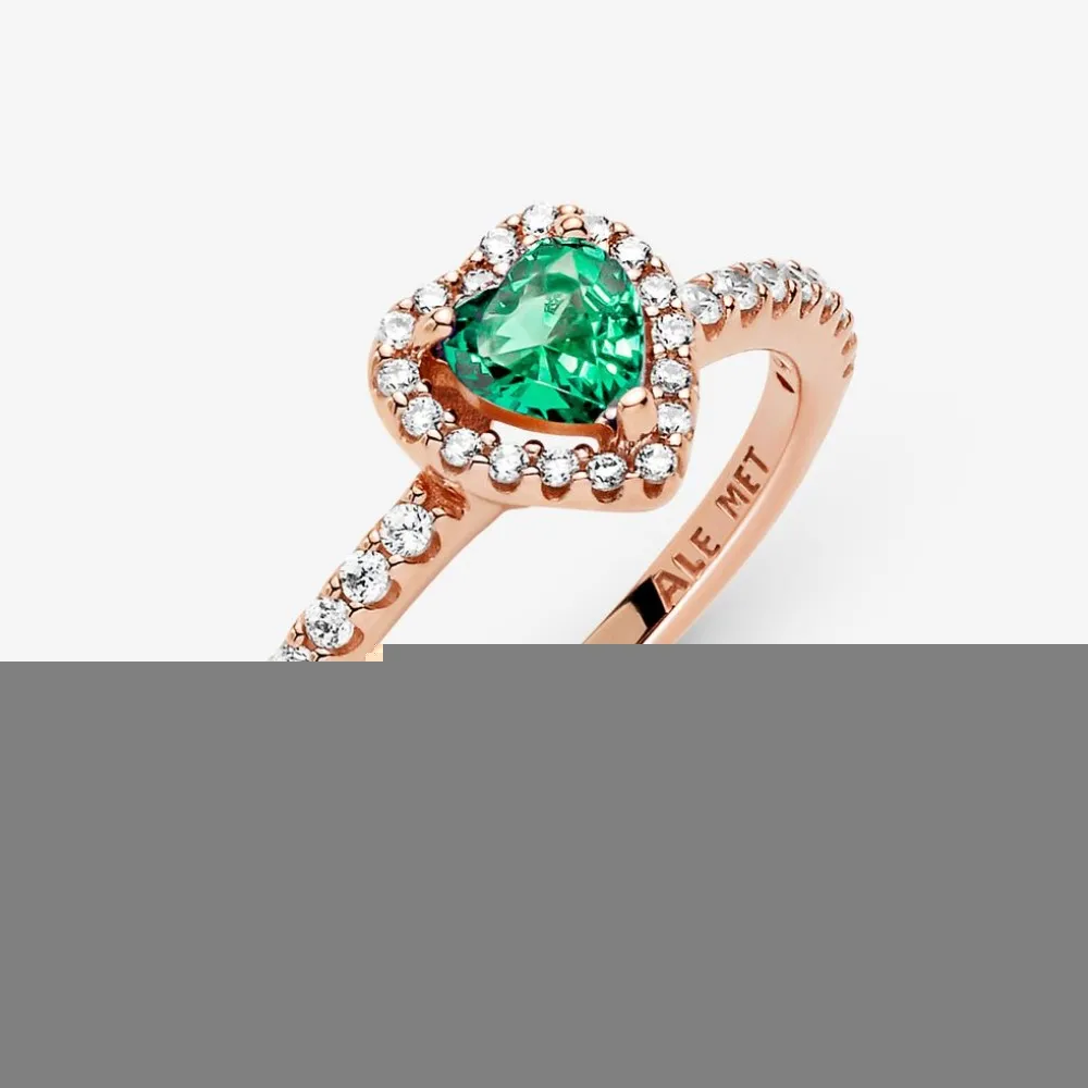 Anello Pandora Cuore in Rilievo Verde 188421C03