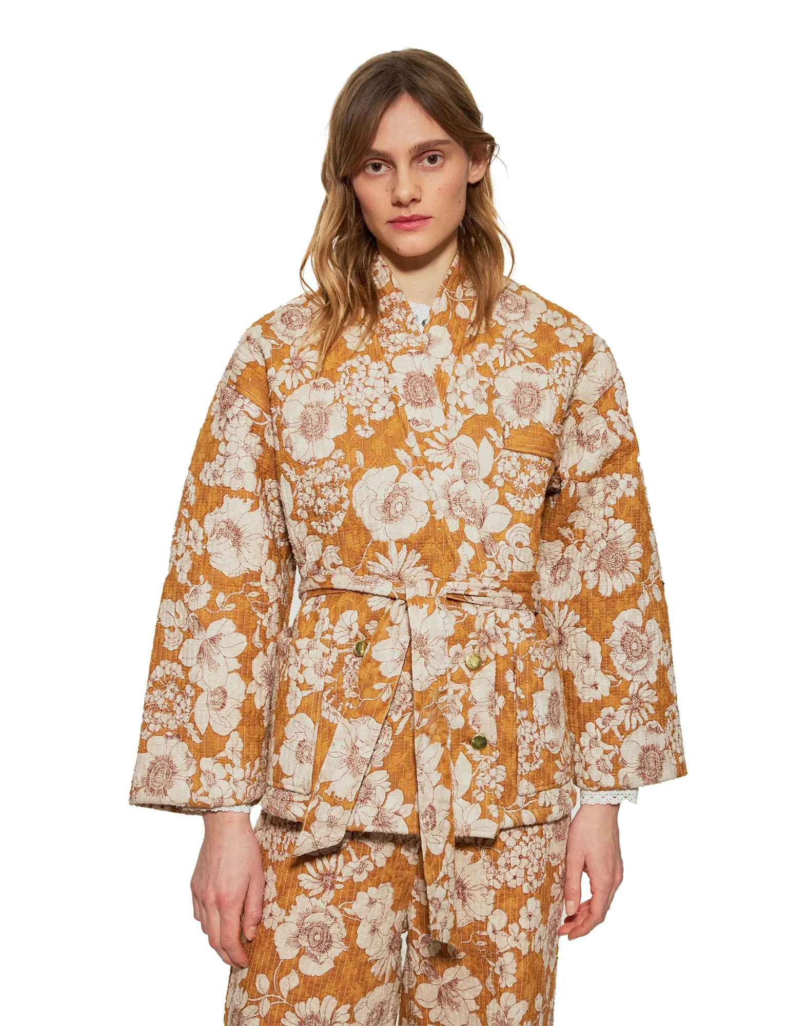 ANTIK BATIK Giacca Kimono Stampata Leonie