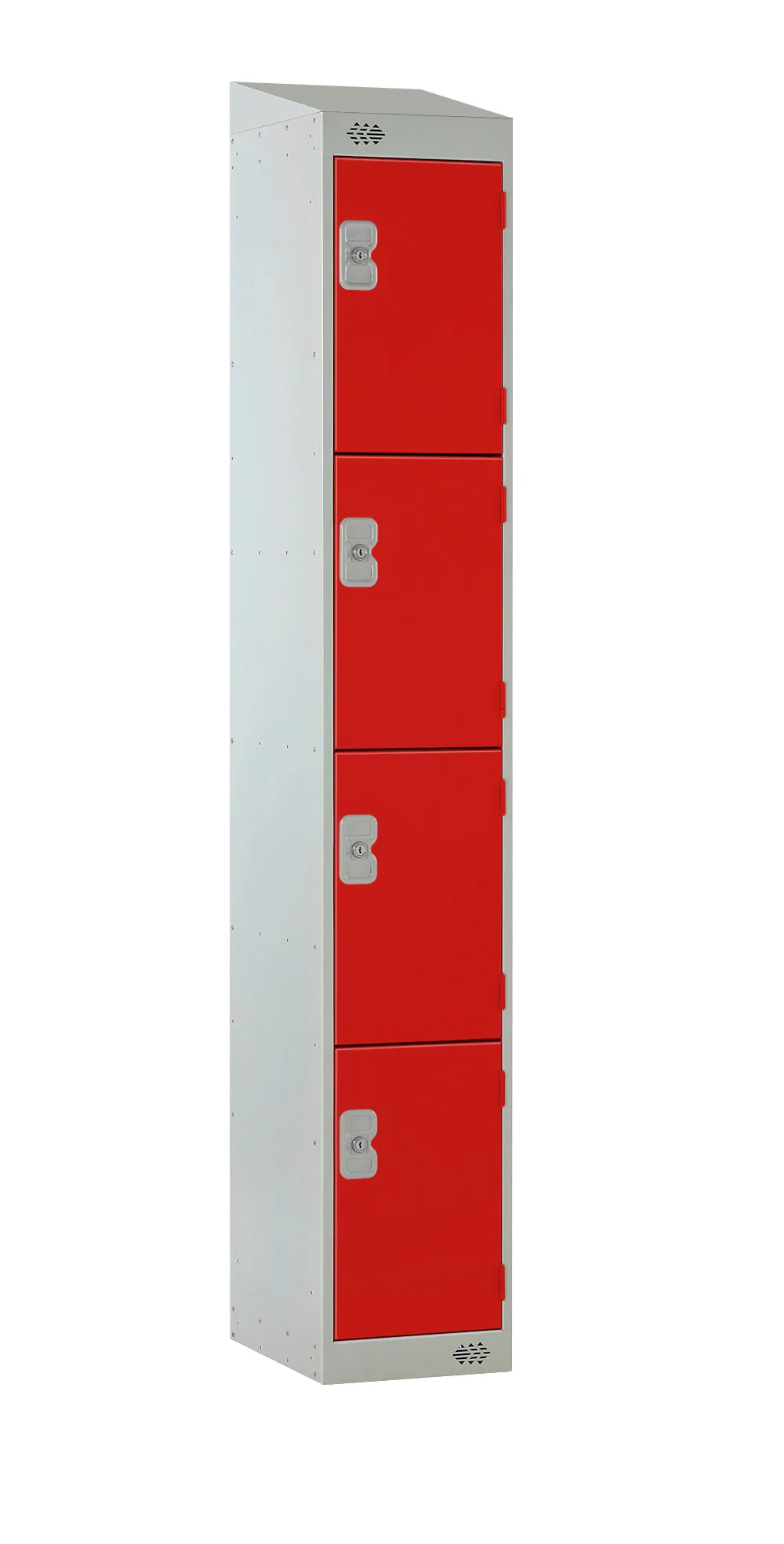 Armadietto Acciaio Grigio chiaro, Rosso RS PRO 4 porta No, 1800 mm x 300 mm x 300mm