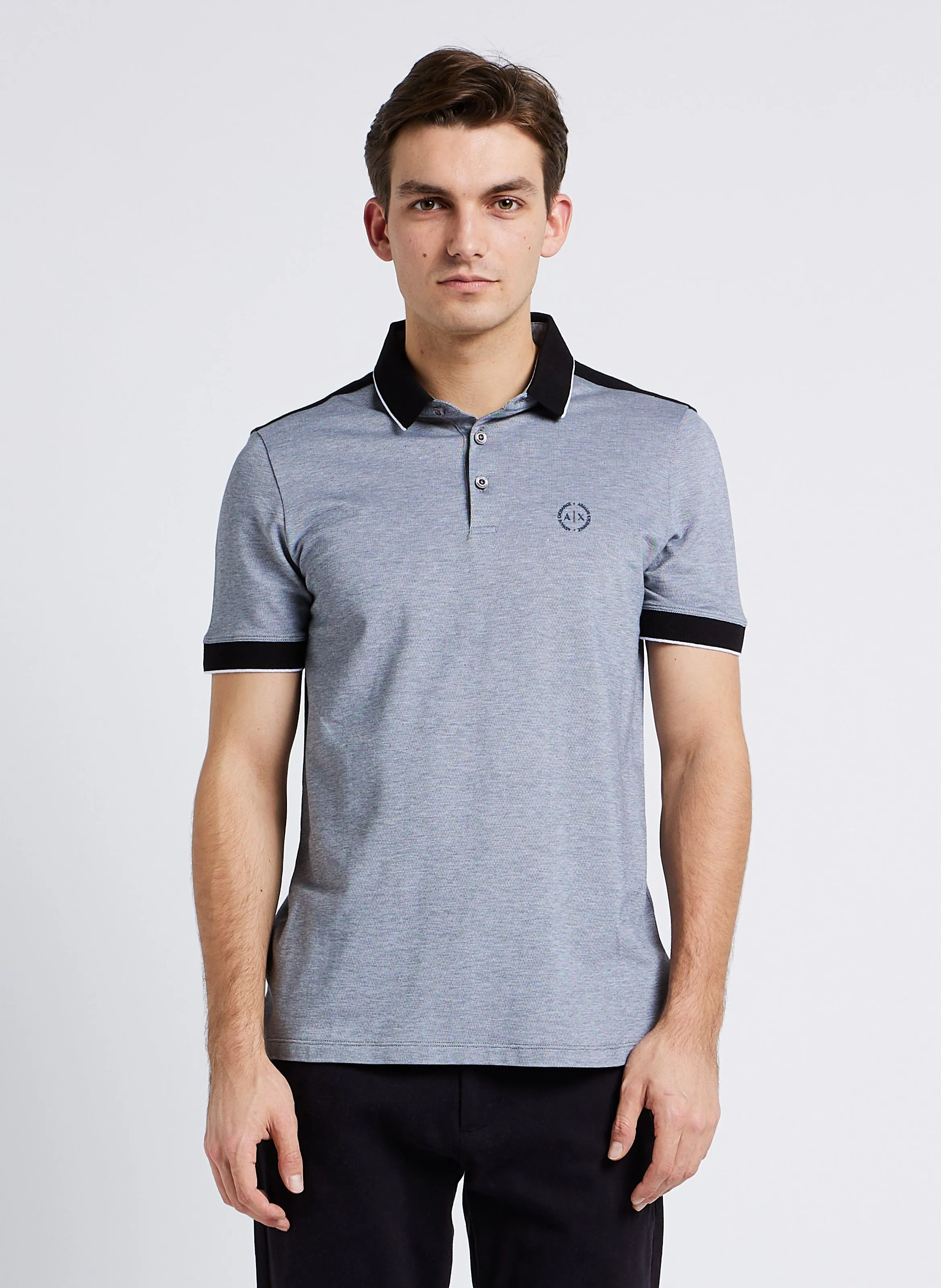  ARMANI EXCHANGE   Polo regular fit in cotone | Nero