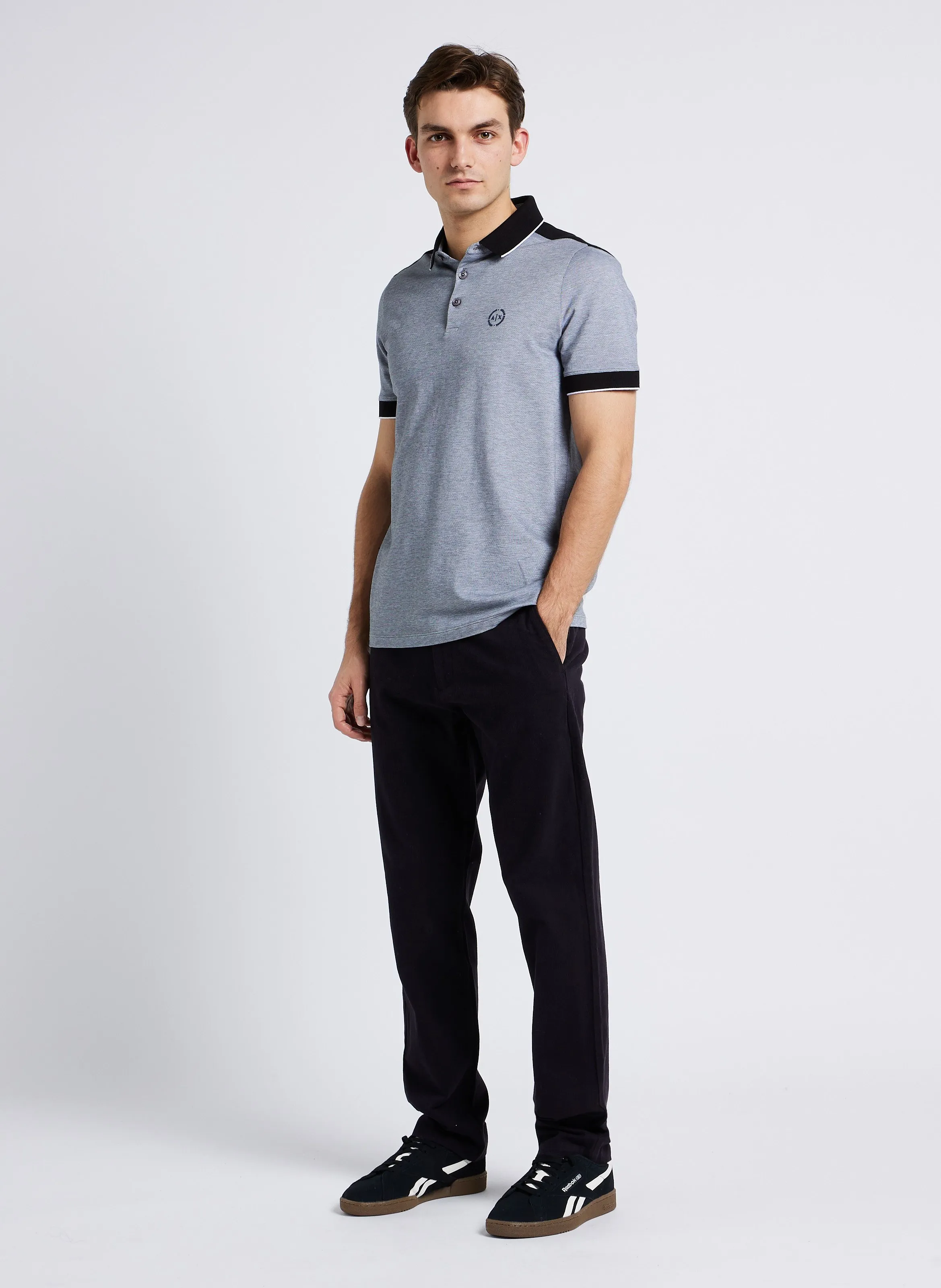  ARMANI EXCHANGE   Polo regular fit in cotone | Nero