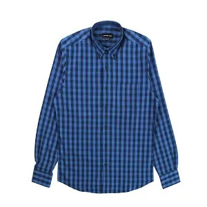 Ast camicia manica lunga uomo quadri blu