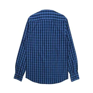 Ast camicia manica lunga uomo quadri blu